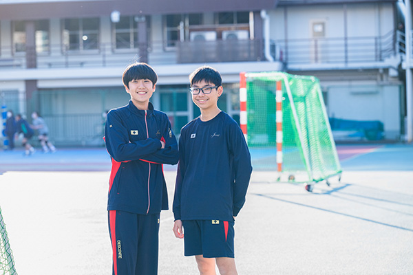 ハンドボール部生徒2名