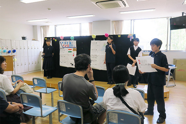 1年1組の、世界史に関する発表