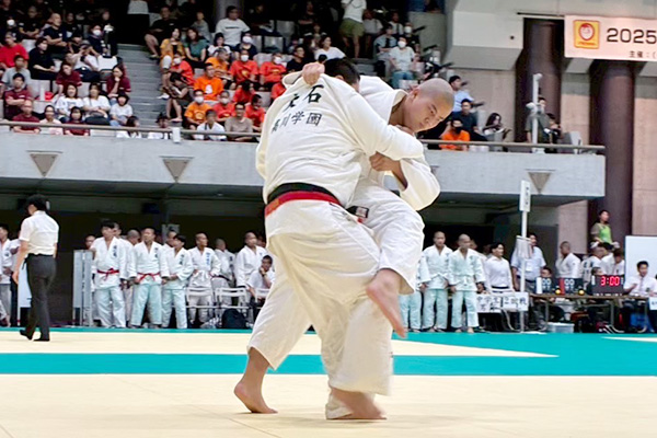 柔道部で出場した大会での様子