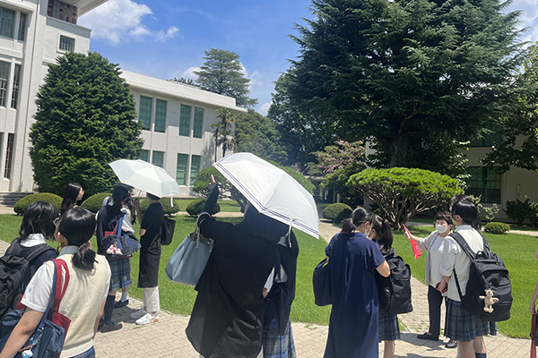 東京女子大学でのキャンパス見学